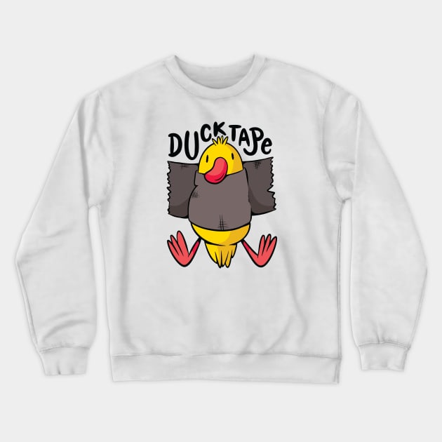 Duck Tape // Funny Duct Tape Joke // Cute Duck Cartoon Crewneck Sweatshirt by SLAG_Creative